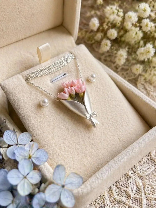 Birth Flower Hexagon Necklace